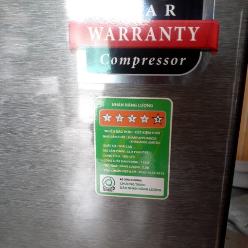 Tủ lạnh cũ sharp inverter 180 lít new 98% - Ảnh 5