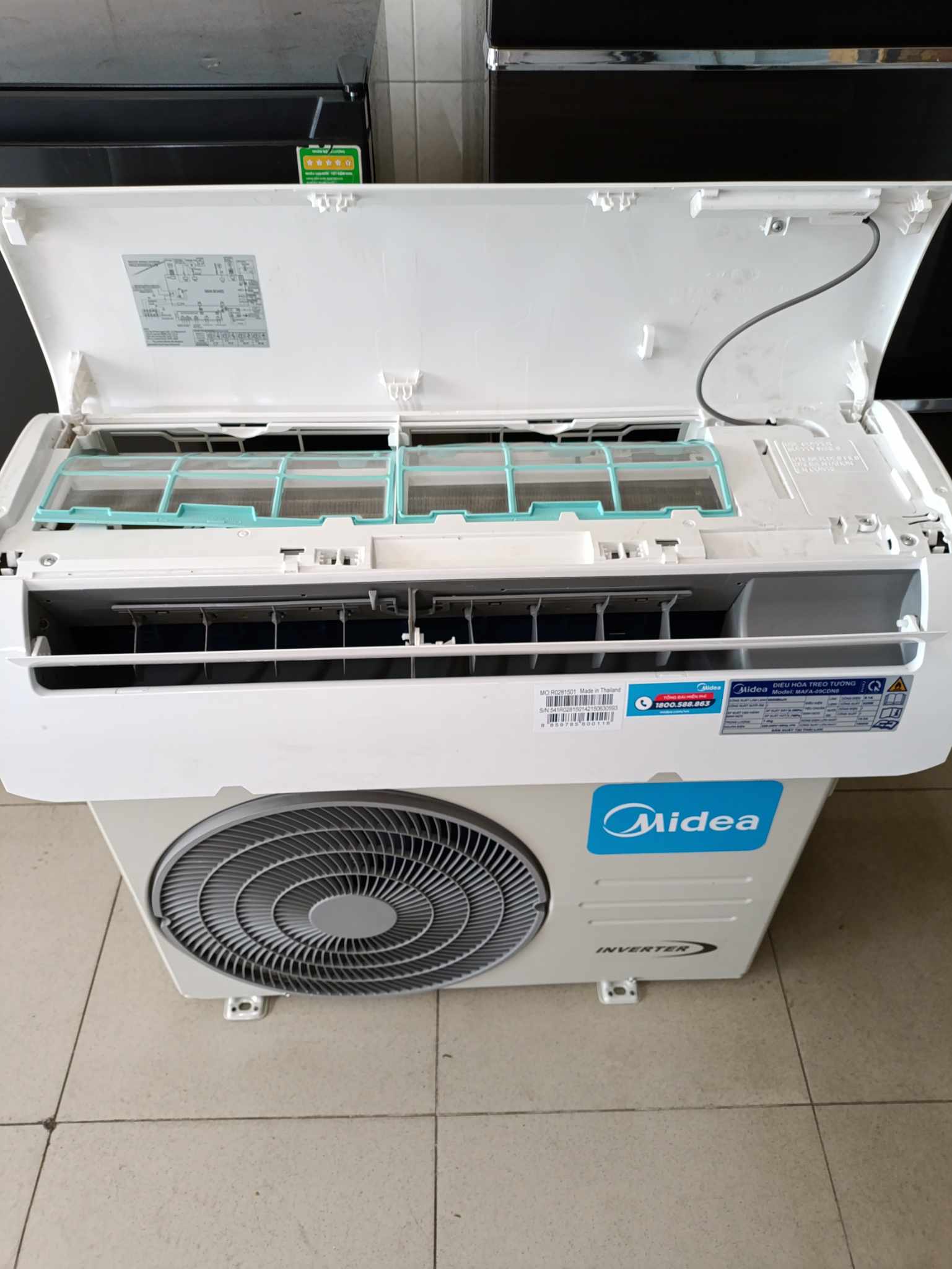 Máy lạnh Midea inverter 1 ngựa new 99% - Ảnh 4
