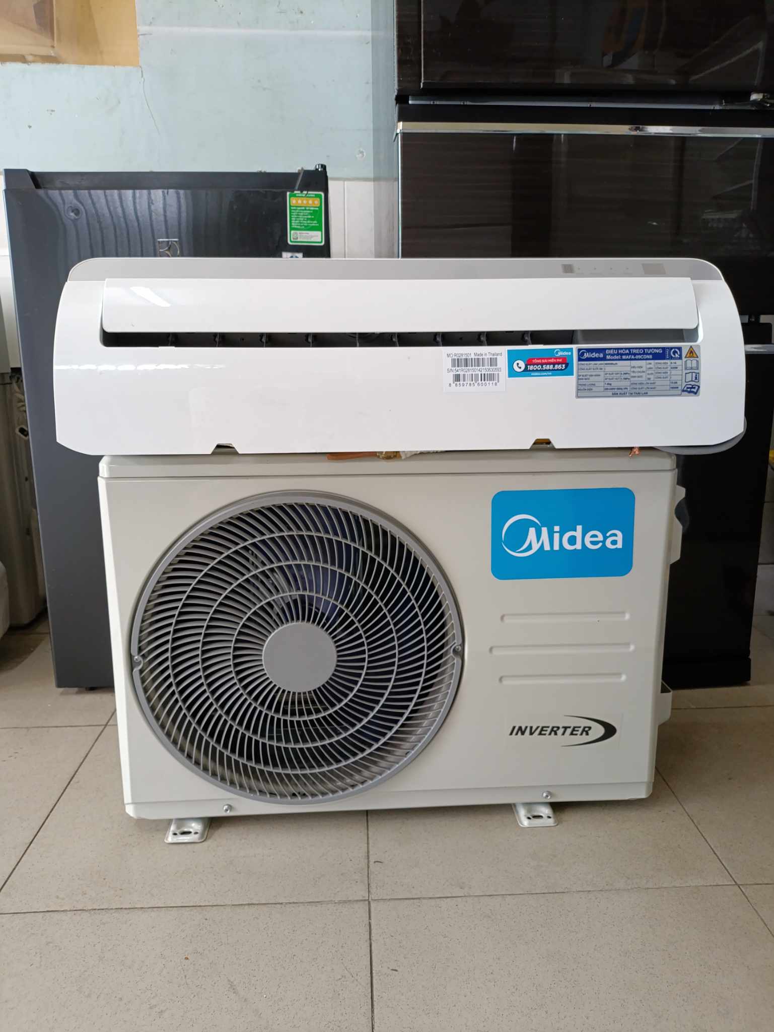 Máy lạnh Midea inverter 1 ngựa new 99% - Ảnh 2