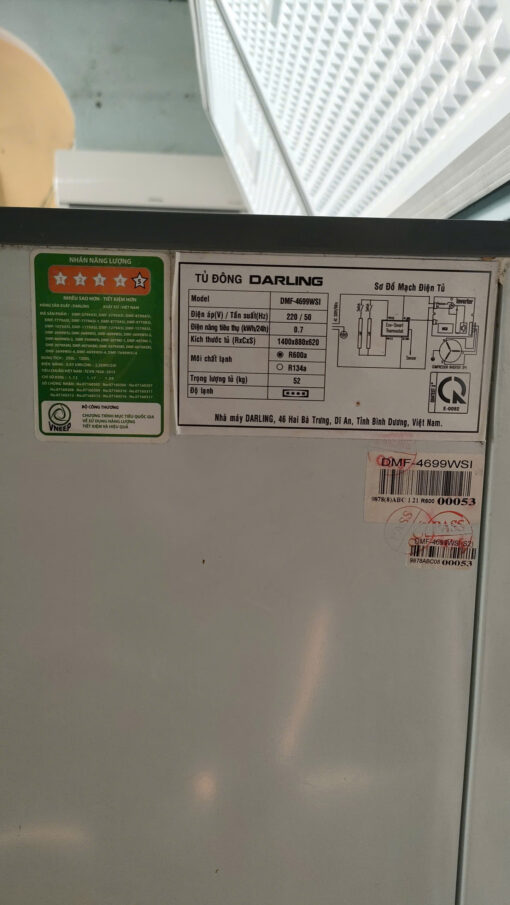 386 - Tủ đông mát Darling inverter 4699WSI 450 lít - Ảnh 4